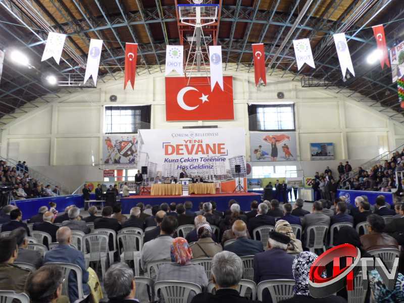 ÇORUM TOKİ DEVANE KURALARI  TÖRENLE ÇEKİLDİ