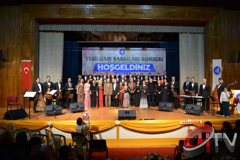 BELEDİYE TSM KOROSU TRT KOROSU OLMUŞ
MUHTEŞEM YEŞİLÇAM ŞARKILARI BÜYÜLEDİBelediye’den “Türk Sinemasının 100. Yılında Yeşilçam Şarkıları” konseri bu gece Kaçmaz... Türk Filmlerinde yer alan unutulmaz şarkıları Çorum Belediyesi Türk Sanat Musikisi (TSM) Koro üyeleri tarafından seslendirildi. Moderatör Şef Ömer Erdal Cerit tarafından yönetilecek olan TSM topluluk üyeleri 1953-197