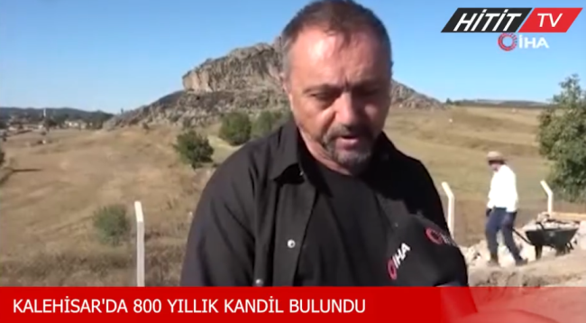 Alaca Kalehisar'da 800 Yıllık Kandil Bulundu