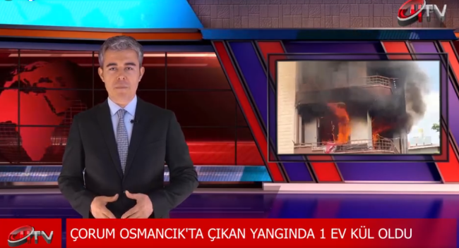 Osmancık'ta Çıkan Yangında Bir Ev Kül Oldu!