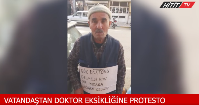 Vatndaş Göz Doktoru Eksikliğine Dövizle Tepki Gösterdi