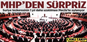 Suriye tezkeresi bugün Meclis Genel Kurulu'nda görüşülüyor.