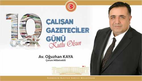 10 Ocak Gazeteciler Günü Kutlama Mesajı