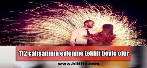 112'den  Sürpriz Evlilik Teklifi