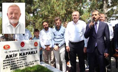 15 Temmuz şehidi mezarı başında anıldı