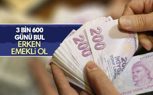 15 yıl sigortalılık süresi, 3 bin 600 prim günü olanlar emekli olabiliyor. Daha fazla çalışıp gün biriktirmeye gerek bulunmuyor. 