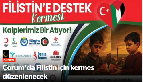 20 STK Filistin İçin Kermes Düzenliyor