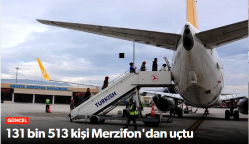 2023 Yılında 131 bin 513 kişi Merzifon-Amasya Havaalanını Kullandı