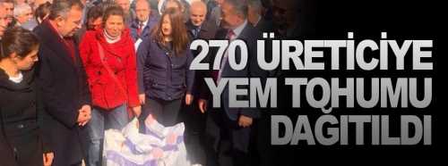 270 Üreticiye Yem tohumu dağıtıldı