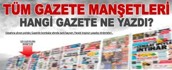 29.07.2014.Salı Gazete Manşetleri