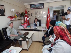 MELEK BENLİ KARACA'DAN  MHP KADIN KOLLARI BAŞKANLIĞINA ZİYARET 