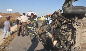 Çorum'da Minibüs Takla Attı: 1 Ölü, 3 Yaralı