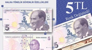 Yeni ve mor 5 liralar piyasada