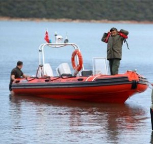 Çorum'un İskilip İlçesinde balıkçı kayığı alabora oldu