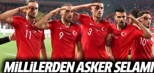 A Milli Takımımız Fransa maçında asker selamı