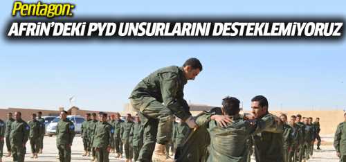 ABD Afrin'deki PYD unsurlarını desteklemiyoruz