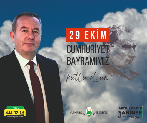 Abdulkadir Şahiner'in  Cumhuriyet Bayramı Mesajı