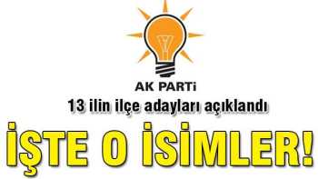 AK PARTİ 13 B.şehir  ilçe belediye başkan adaylarını açıklayacak