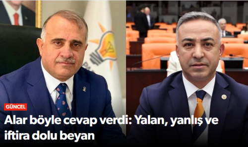 AK Parti Çorum İl Başkanı Yakup Alar’dan CHP’li Tahtasız’a Sert Cevap