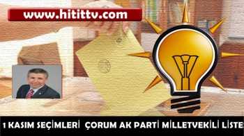 AK PARTİ ÇORUM MİLLETVEKİLİ LİSTESİ BELLİ OLDU