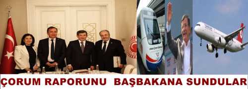  Ak Parti Çorum Milletvekilleri  Salim Uslu,Ahmet Sami Ceylan,Lütfiye İlksen Ceritoğlu Kurt  Başbakan Ahmet Davutoğlu ile görüştü