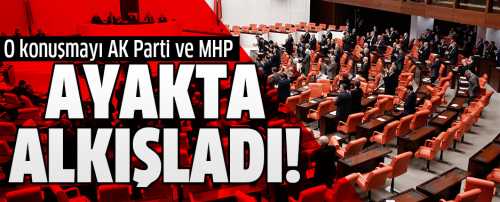 AK Parti’li ve MHP’lilerin ayakta alkışladığı konuşma