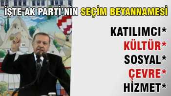 AK Parti'nin seçim beyannamesi