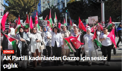 AK Partili Kadınlardan Gazze İçin Sessiz Çığlık