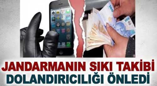 Alaca'da Jandarma son anda dolandırıcılığı önledi