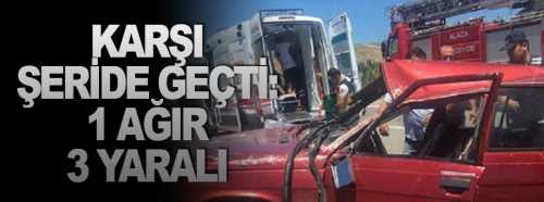 Alaca'da meydana gelen trafik kazasında 1’i ağır 3 kişi yaralandı