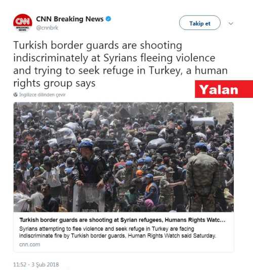 Amerikan CNN'sinin karalama haberi