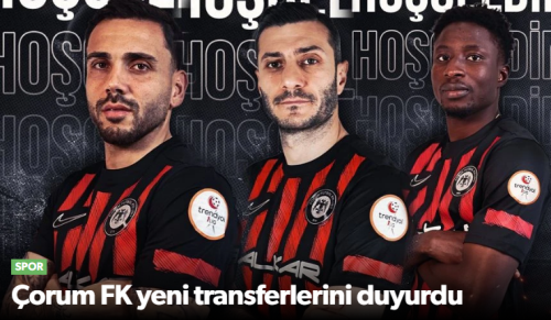 Arca Çorum FK, 3 Yeni Transferini Duyurdu 