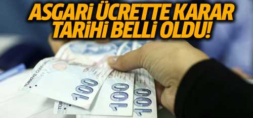 Asgari ücrette karar Pazartesi günü