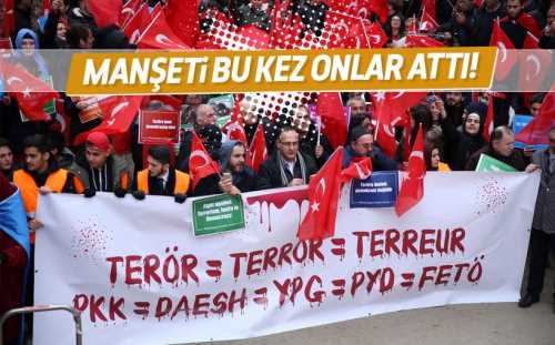 Avrupa'da Türkler teröre karşı yürüdü