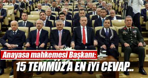 AYM Başkanı Arslan,OHAL Hukuksuzluk değildir