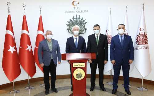 AYM Başkanı Hasan Tahsin Gökcan Vali Mustafa Çiftçi’yi Ziyaret etti