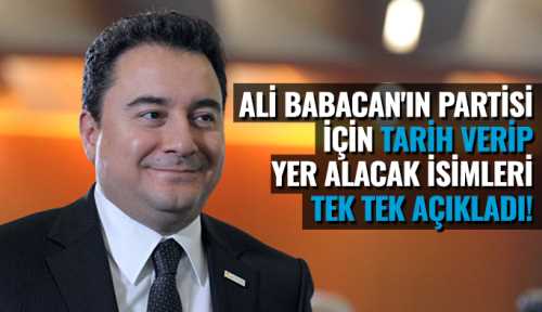 Babacan'ın partisi için tarih verip yer alacak isimleri tek tek söyledi!