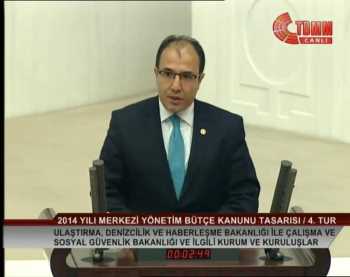 BAĞCI: TBMM DE BÜTÇE ÜZERİNE BİR KONUŞMASINDA 