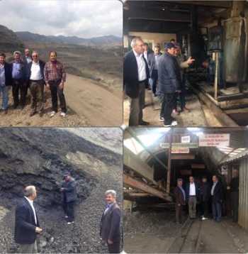 BAĞCI KÖMÜR MADENCİLERİNİ ZİYARET ETTİ