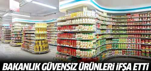 Bakanlık, güvensiz ürünleri ifşa etti