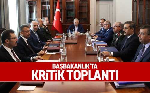 Başbakan Binali Yıldırım başkanlığında, Çankaya Köşkü'nde güvenlik toplantısı