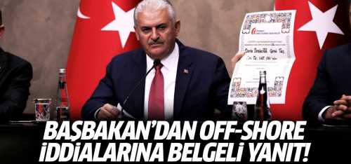 Başbakan'dan Off-Shore iddialarına cevap