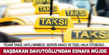 Başbakan Davutoğlu şoför esnafına müjde