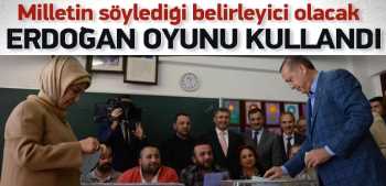 Başbakan R.T.Erdoğan oyunu kullandı