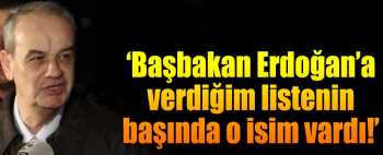 Başbuğ: Listenin başında Ali Fuat Yılmazer var