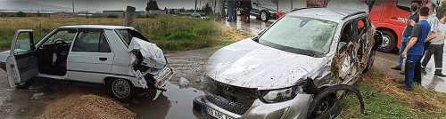 Başkan  Aşgın’ın oğlu Muhammet Emin Aşgın ve iki yeğeni kaza yaptı!