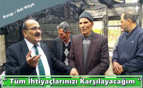  BAŞKAN EVİ YANAN KÖYLÜYE SAHİP ÇIKTI