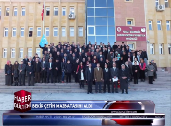 BEKİR ÇETİN MAZBATASINI ALDI