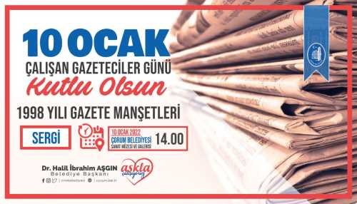 Belediye 10 Ocak çalışan Gazeteciler Günü Kutlaması