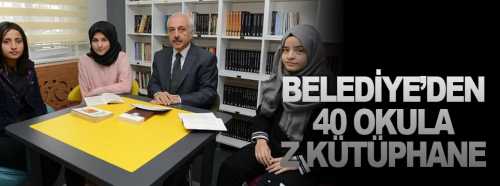 Belediye'den 40 Okula Kütüphane